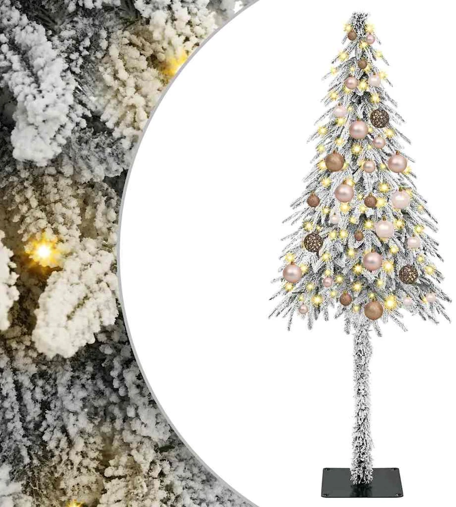 Kalėdų eglutė su 150 LED s stovu Balta 150 cm PE ir Plienas
