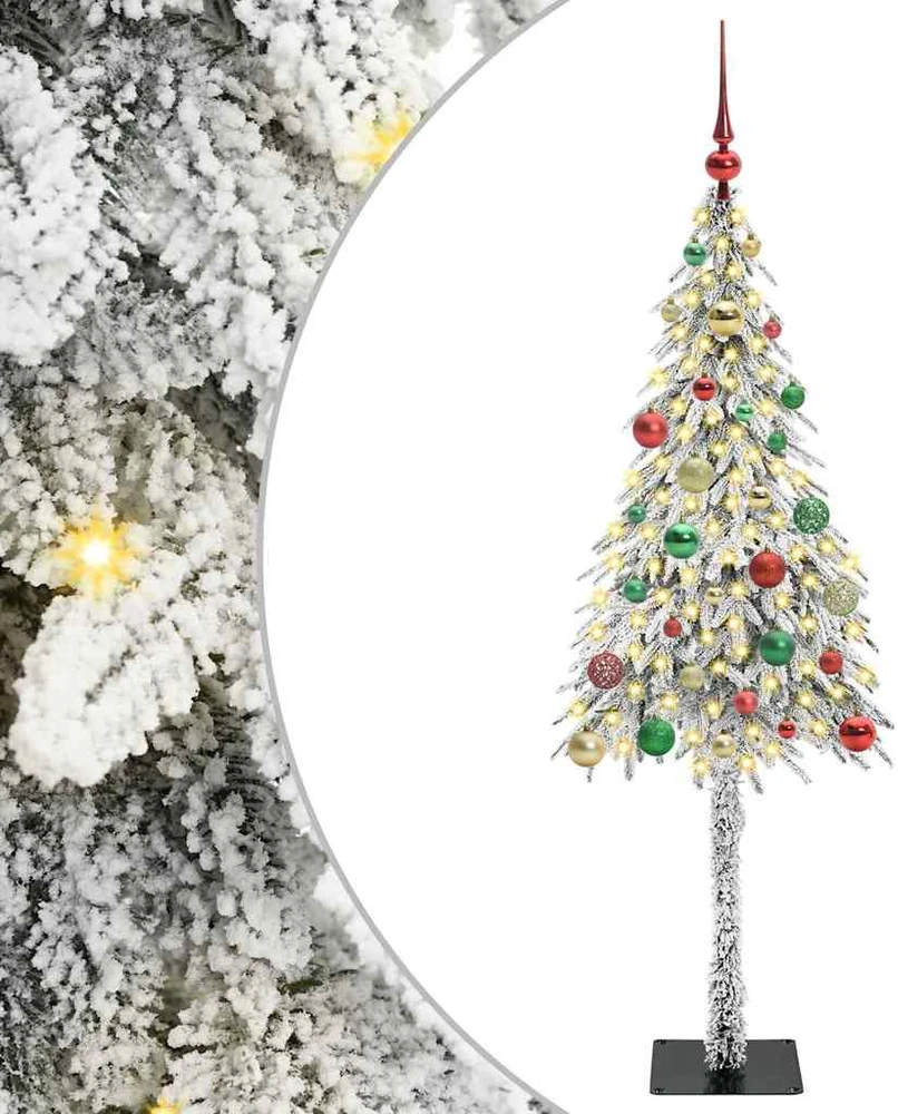 Kalėdų eglutė su 150 LED s stovu Balta 150 cm PE ir Plienas