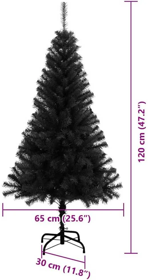 Kalėdų eglutė Juoda 120 cm PVC