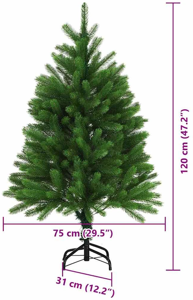 Kalėdų eglutė su 150 LED s stovu Žalia 120 cm PE