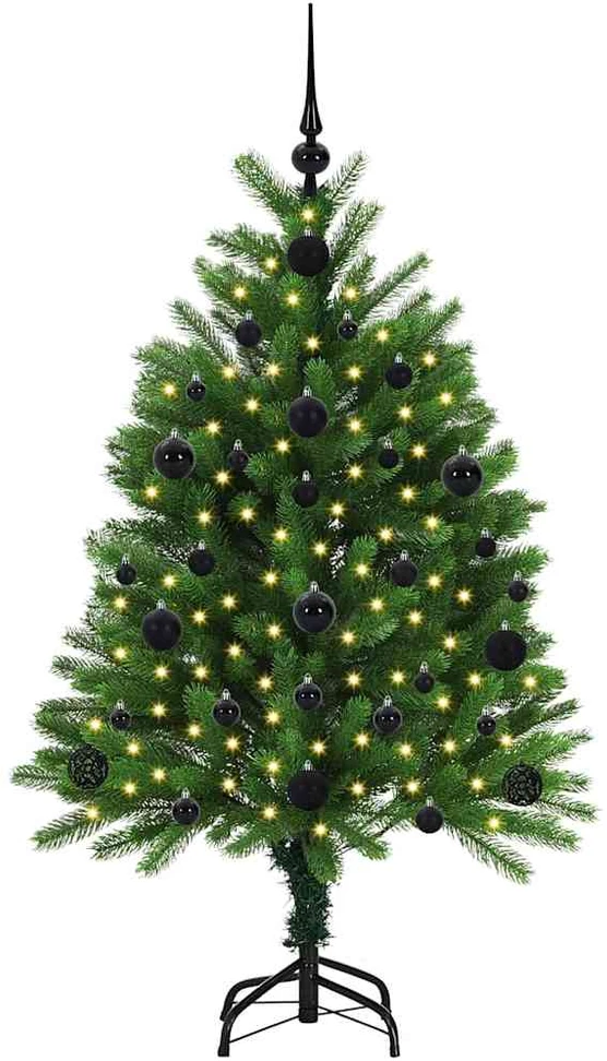 Kalėdų eglutė su 150 LED s stovu Žalia 120 cm PE