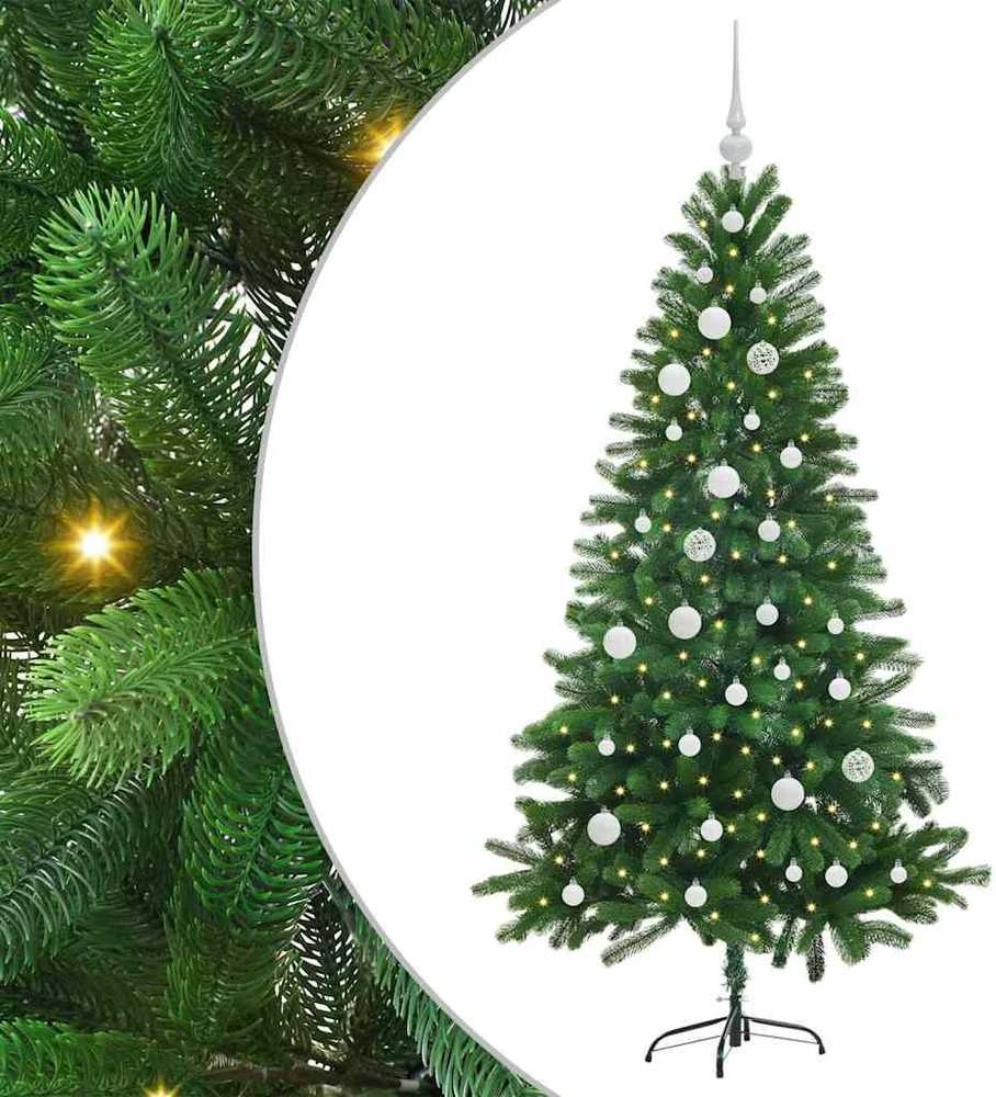 Kalėdų eglutė su 150 LED s stovu Žalia 150 cm PE