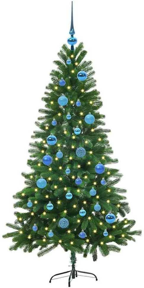 Kalėdų eglutė su 150 LED s stovu Žalia 150 cm PE