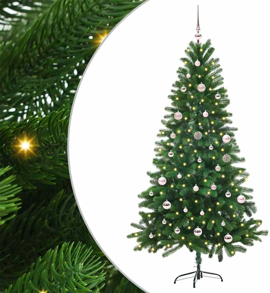 Kalėdų eglutė su 150 LED s stovu Žalia 150 cm PE