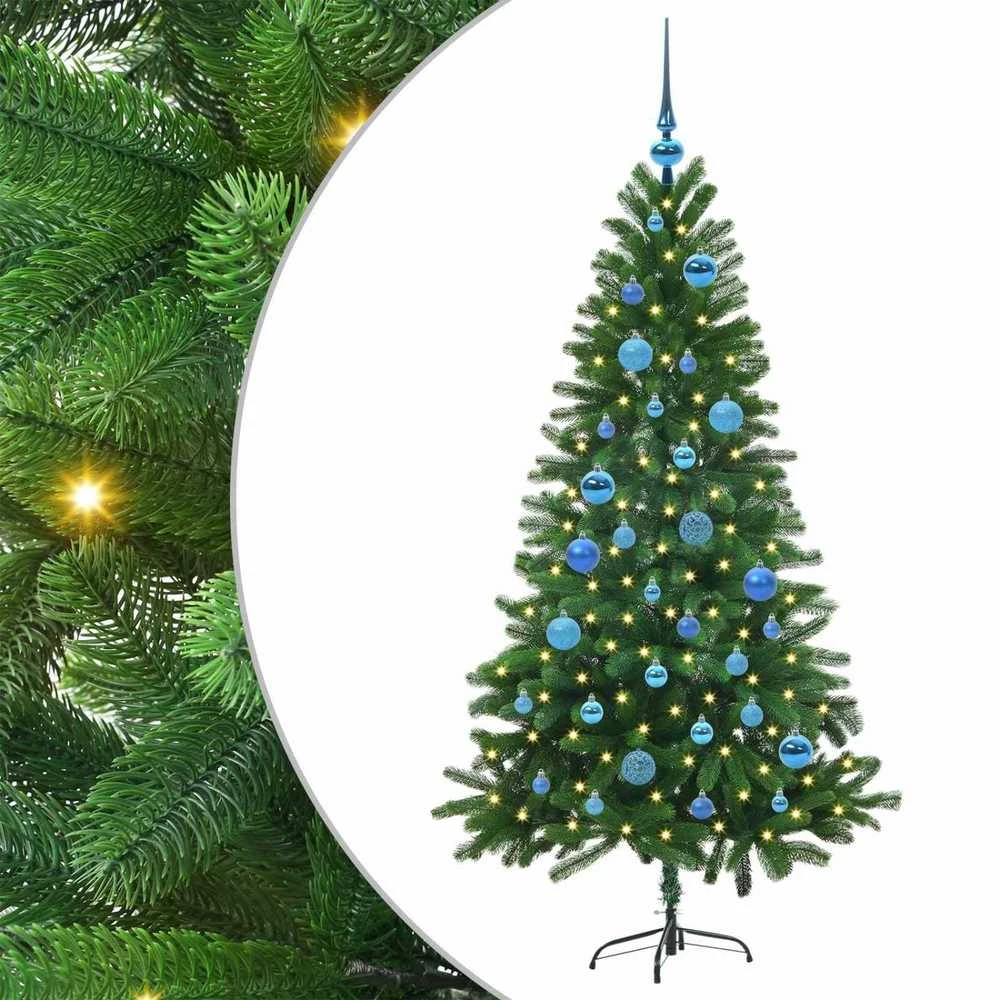 Kalėdų eglutė su 150 LED s stovu Žalia 150 cm PE