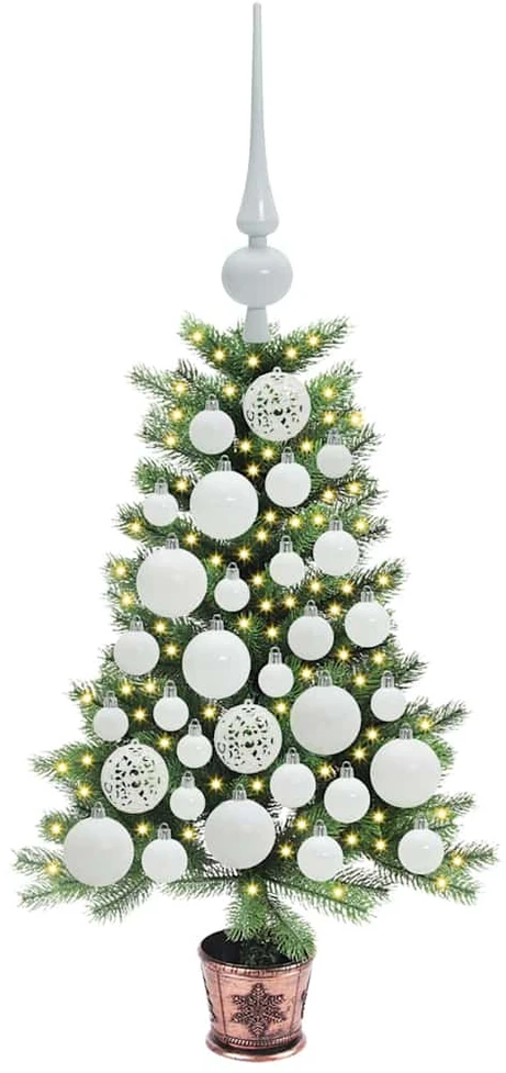 Kalėdų eglutė su 150 LED s stovu Žalia 65 cm PE