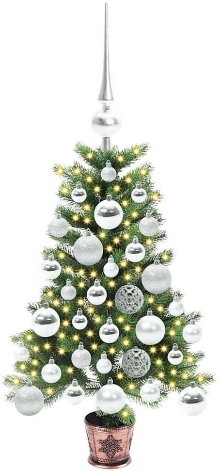 Kalėdų eglutė su 150 LED s stovu Žalia 65 cm PE