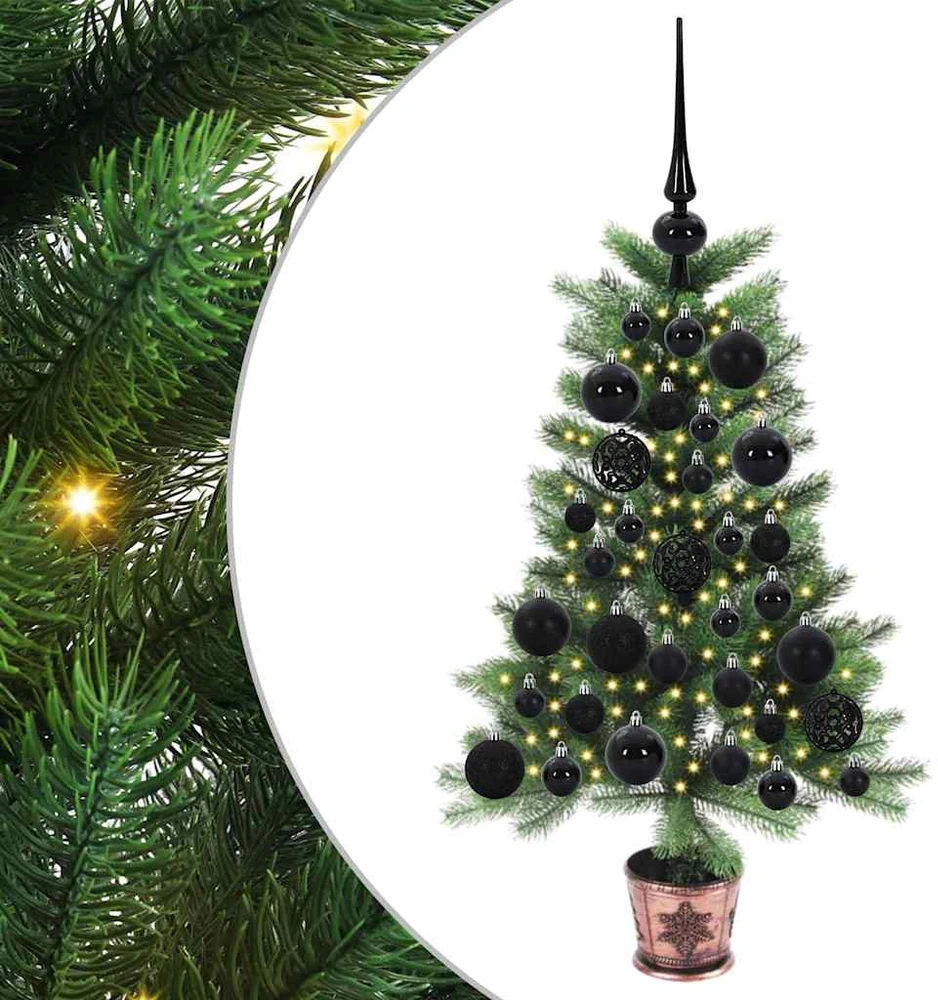 Kalėdų eglutė su 150 LED s stovu Žalia 65 cm PE