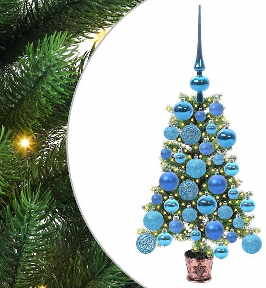 Kalėdų eglutė su 150 LED s stovu Žalia 65 cm PE