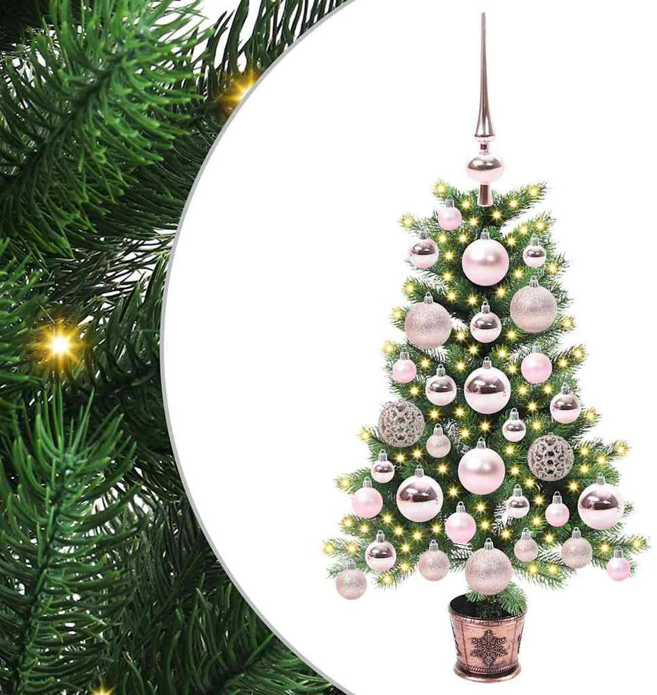 Kalėdų eglutė su 150 LED s stovu Žalia 65 cm PE