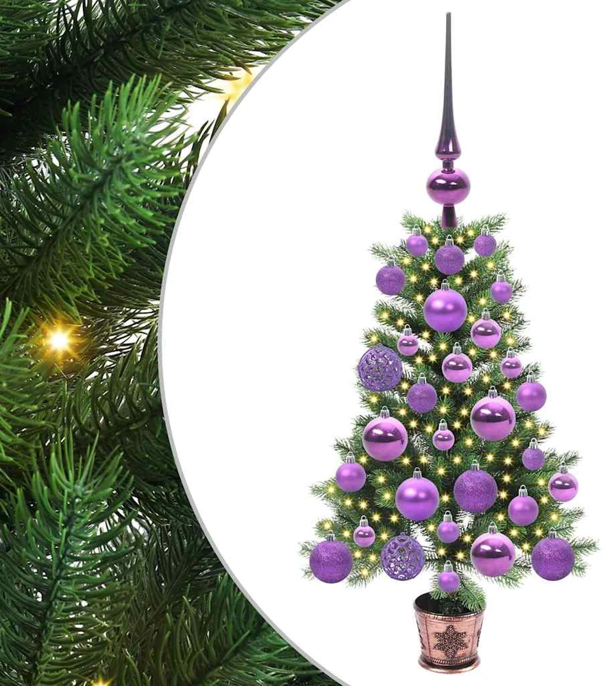 Kalėdų eglutė su 150 LED s stovu Žalia 65 cm PE