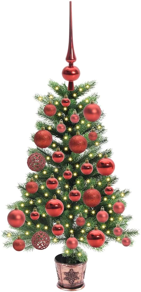Kalėdų eglutė su 150 LED s stovu Žalia 65 cm PE