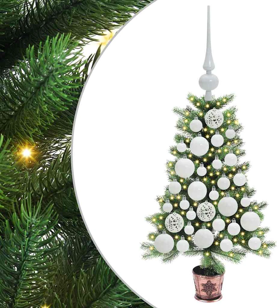 Kalėdų eglutė su 150 LED s stovu Žalia 65 cm PE