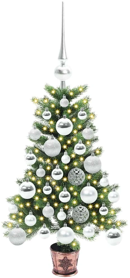 Kalėdų eglutė su 150 LED s stovu Žalia 65 cm PE