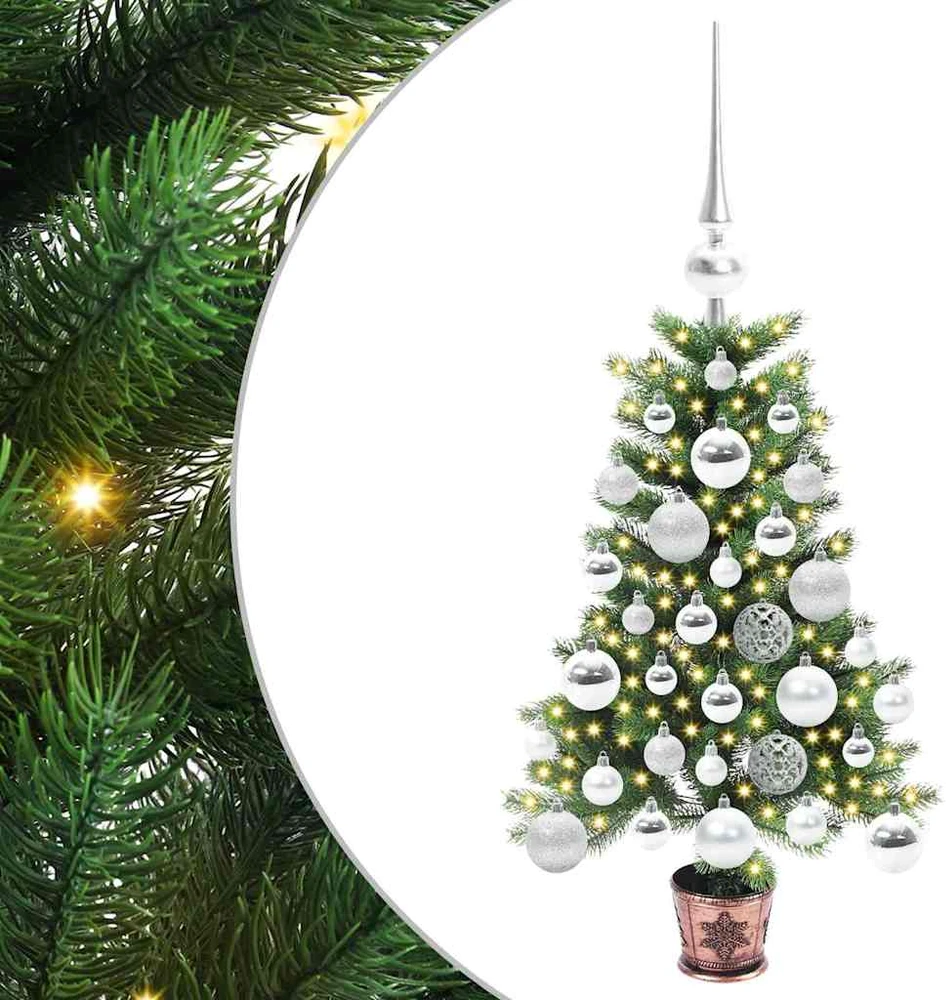 Kalėdų eglutė su 150 LED s stovu Žalia 65 cm PE