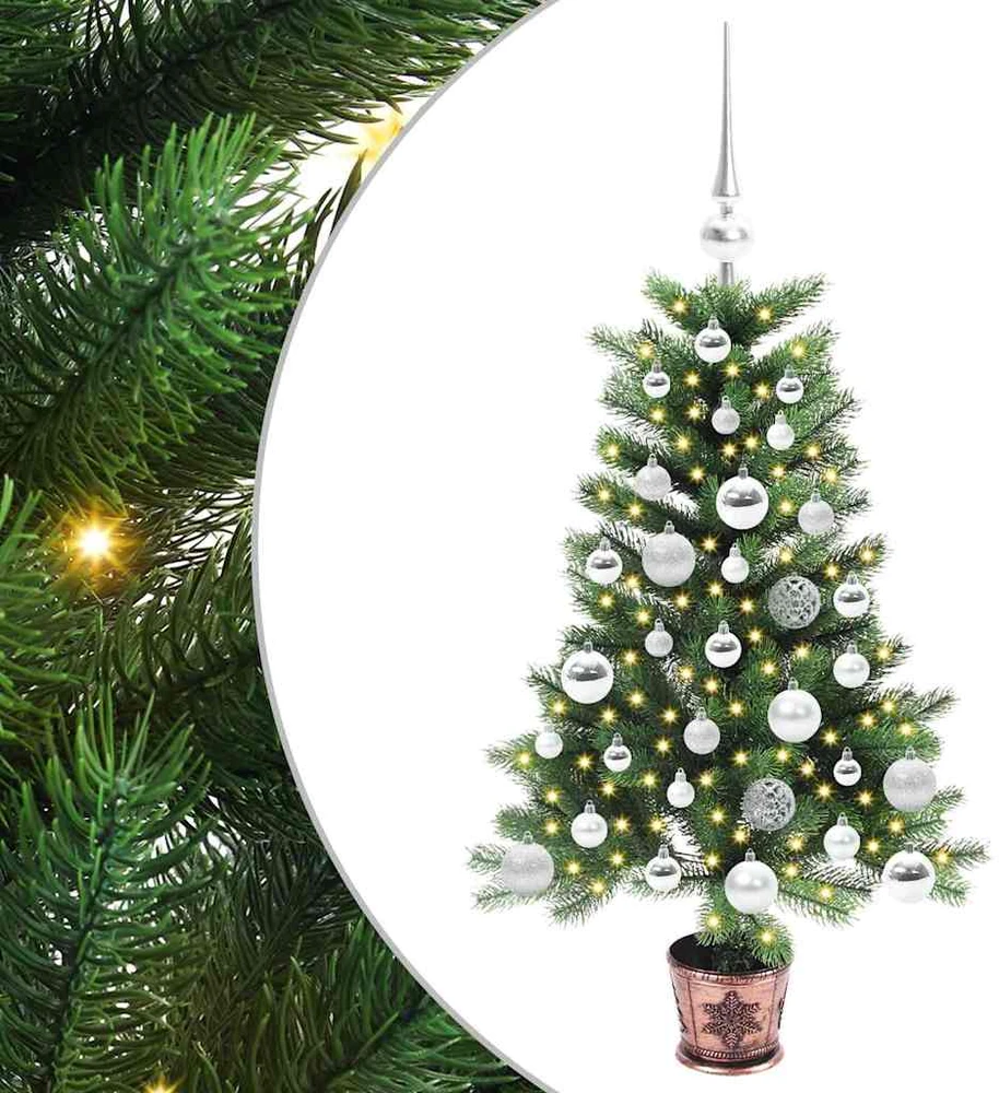 Kalėdų eglutė su 150 LED s stovu Žalia 90 cm PE