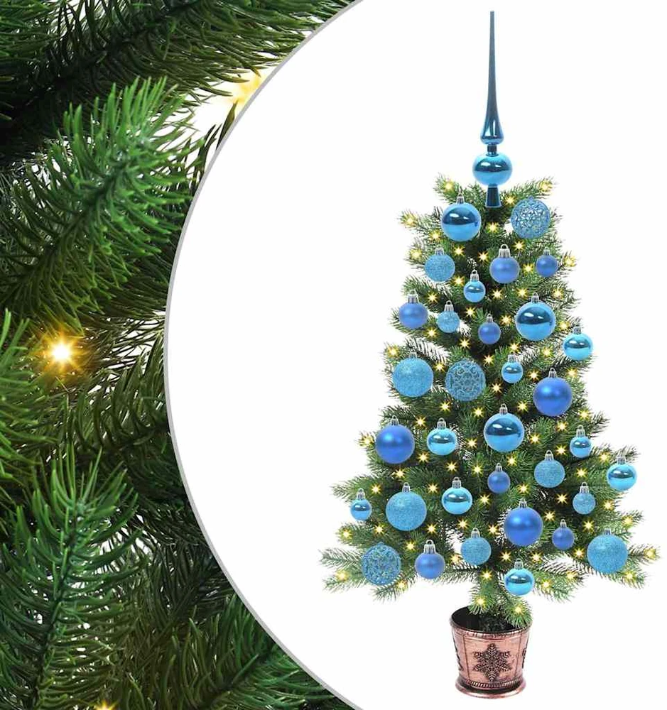 Kalėdų eglutė su 150 LED s stovu Žalia 90 cm PE