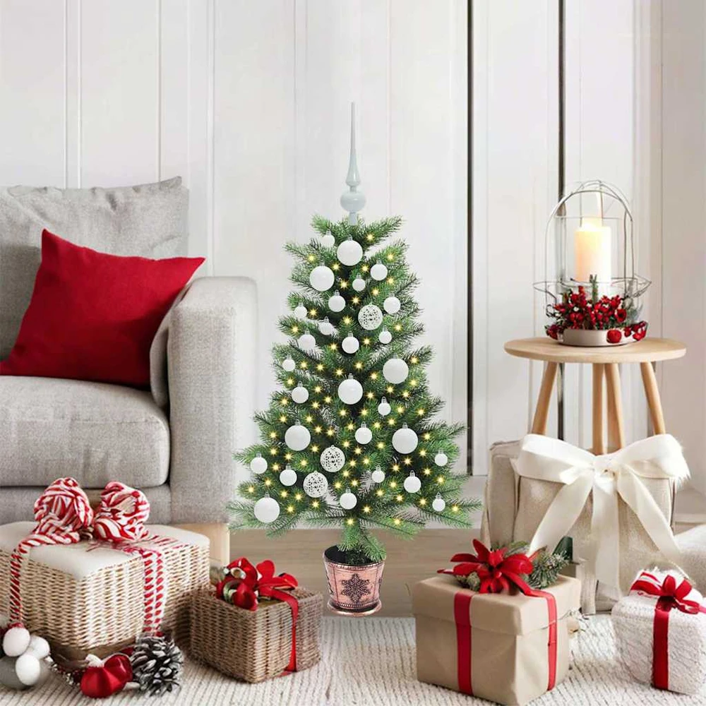 Kalėdų eglutė su 150 LED s stovu Žalia 90 cm PE