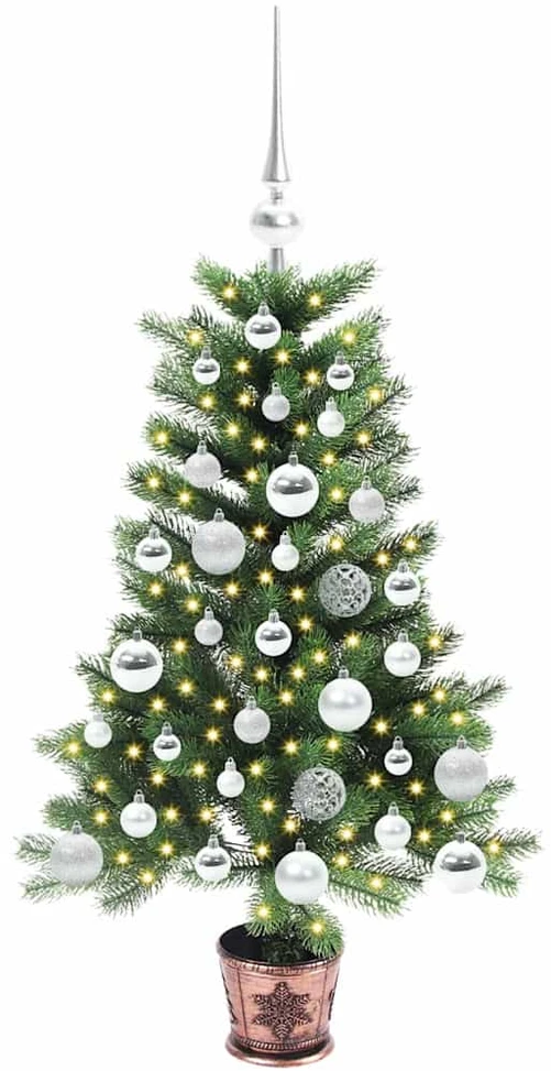 Kalėdų eglutė su 150 LED s stovu Žalia 90 cm PE