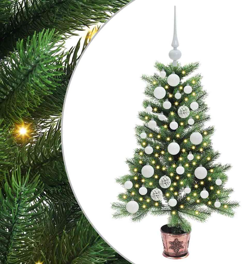 Kalėdų eglutė su 150 LED s stovu Žalia 90 cm PE