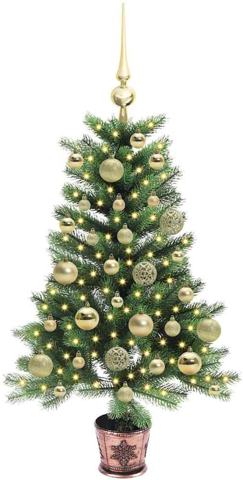 Kalėdų eglutė su 150 LED s stovu Žalia 90 cm PE