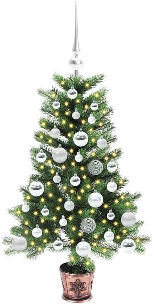 Kalėdų eglutė su 150 LED s stovu Žalia 90 cm PE
