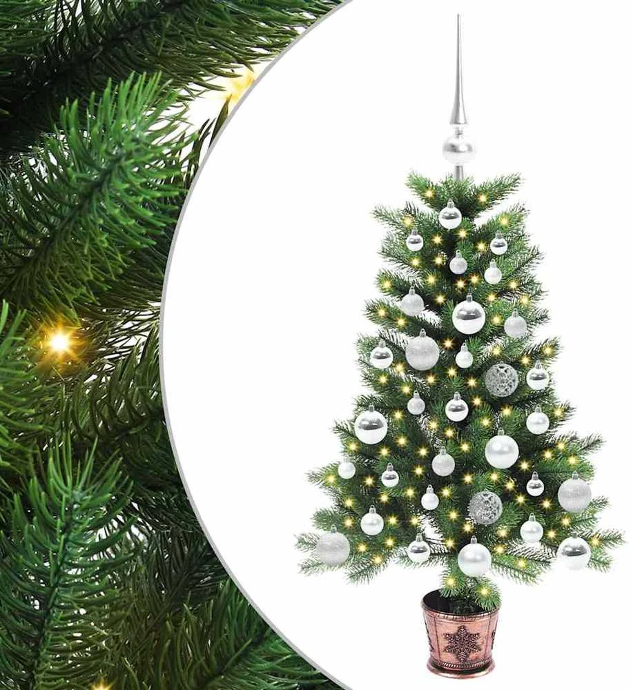 Kalėdų eglutė su 150 LED s stovu Žalia 90 cm PE