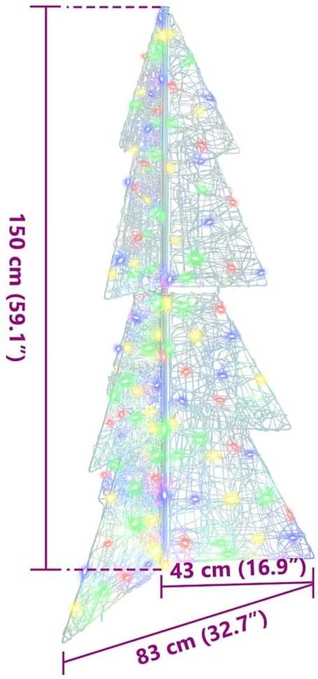 Kalėdų eglutė 160 LED Įvairiaspalvis 150 cm Akrilas