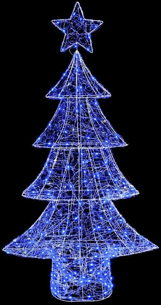 Kalėdų eglutė 160 LED Mėlyna 150 cm Akrilas
