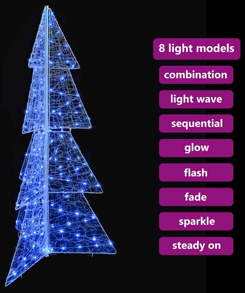 Kalėdų eglutė 160 LED Mėlyna 150 cm Akrilas