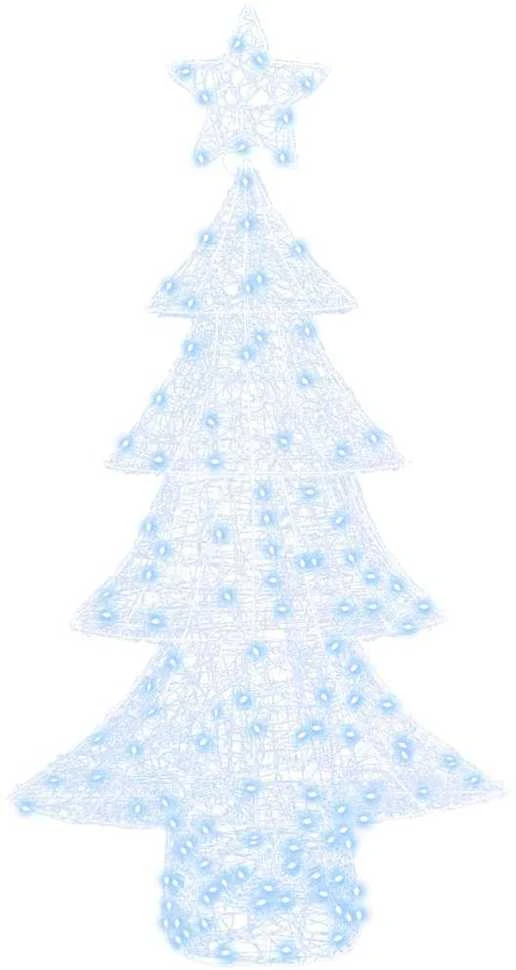 Kalėdų eglutė 160 LED Šalta balta 150 cm Akrilas