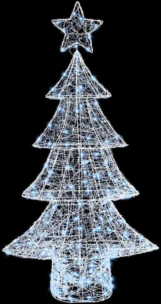 Kalėdų eglutė 160 LED Šalta balta 150 cm Akrilas