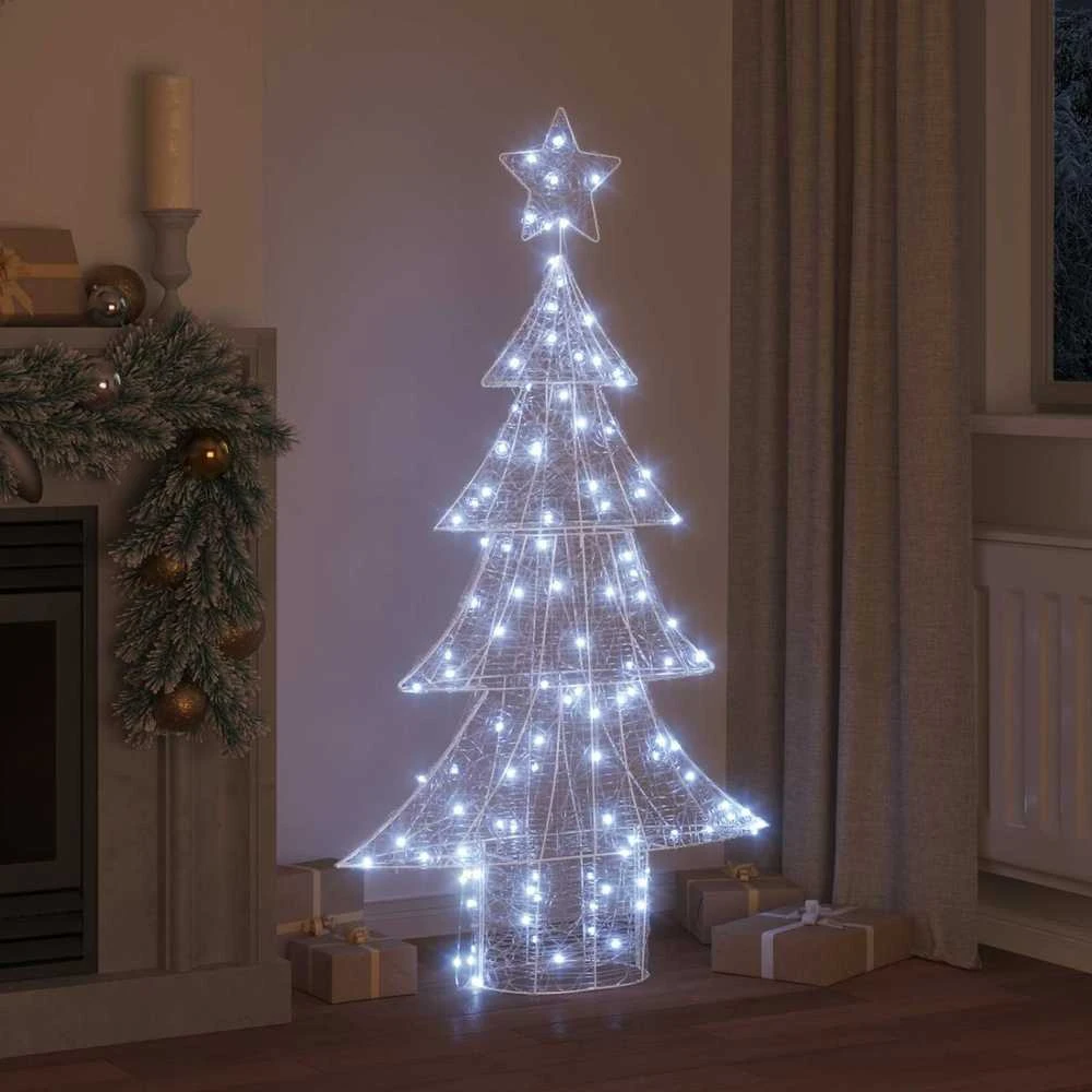 Kalėdų eglutė 160 LED Šalta balta 150 cm Akrilas