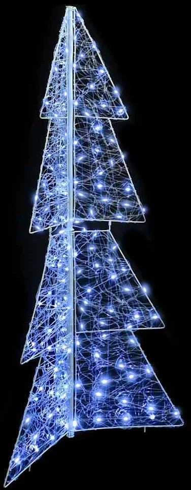 Kalėdų eglutė 160 LED Šaltas baltas 150 cm Akrilas