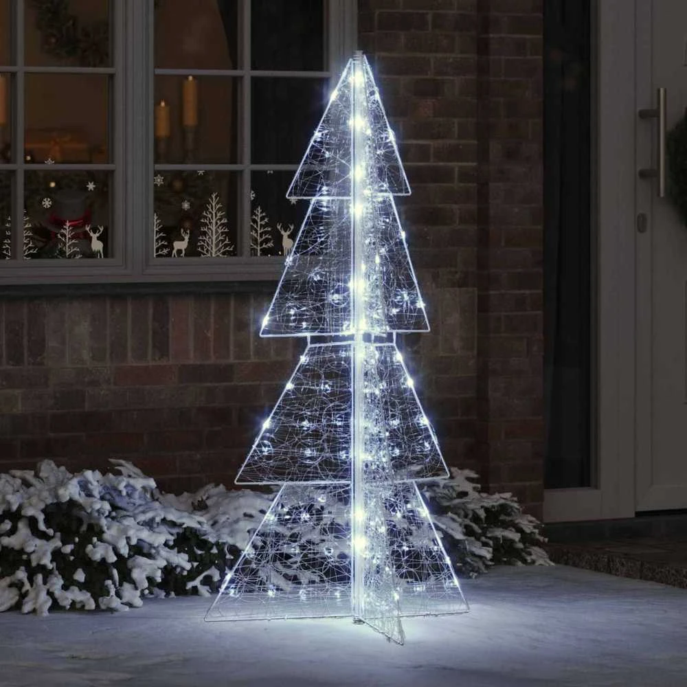 Kalėdų eglutė 160 LED Šaltas baltas 150 cm Akrilas