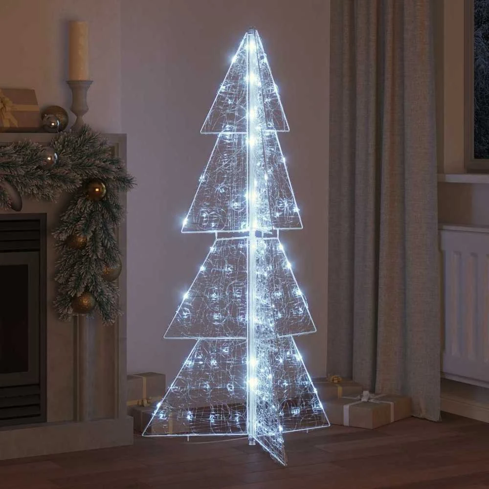 Kalėdų eglutė 160 LED Šaltas baltas 150 cm Akrilas