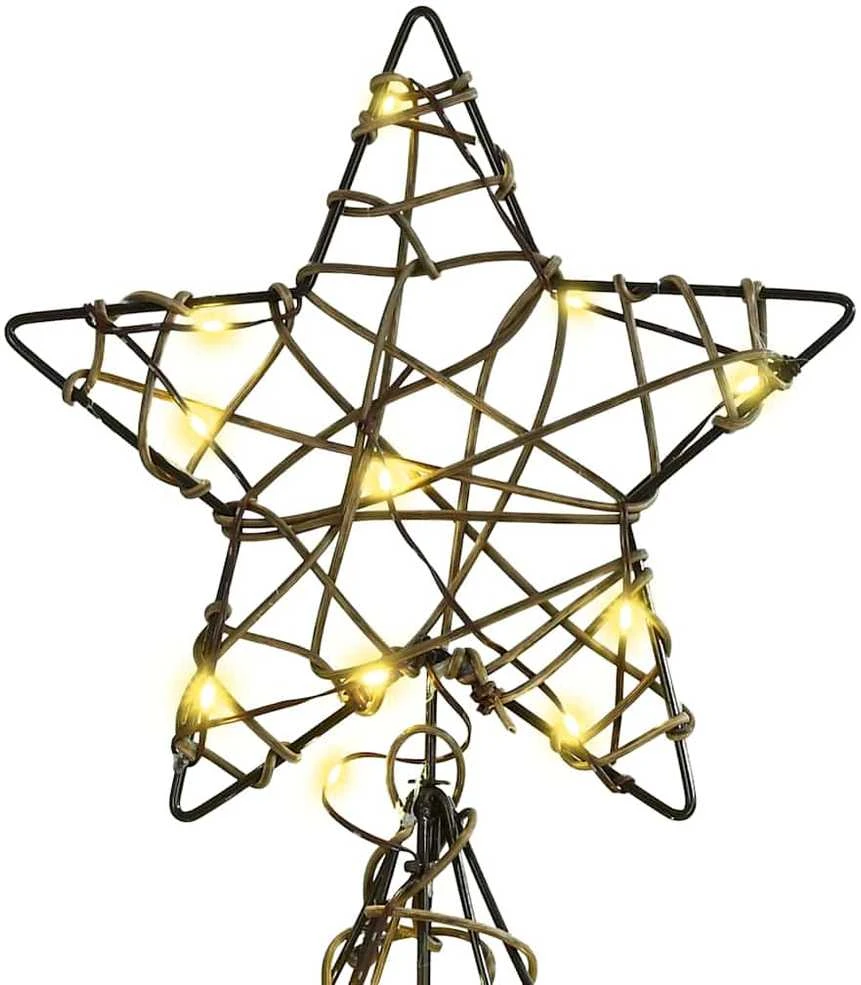 Kalėdų eglutė 160 LED Šilta balta 150 cm Ratanas