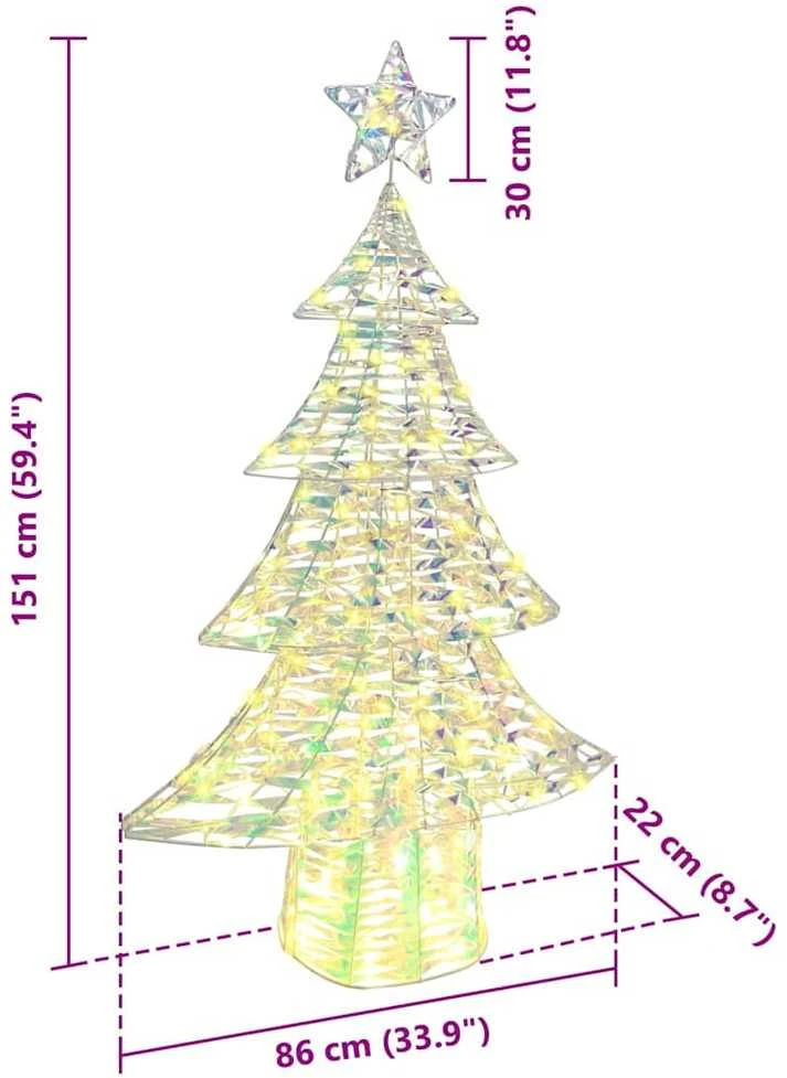 Kalėdų eglutė 160 LED Šilta balta 150 cm PET
