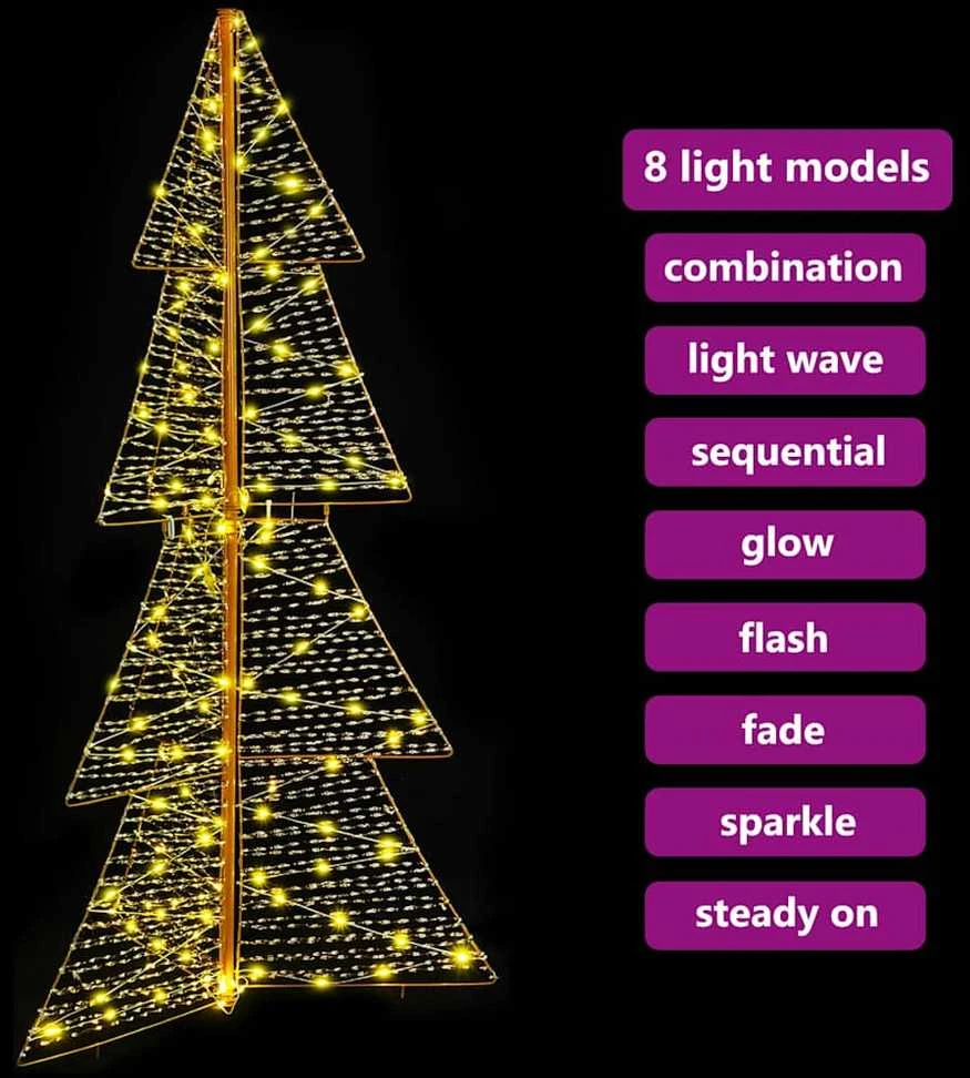 Kalėdų eglutė 160 LED Šilta balta 150 cm PET