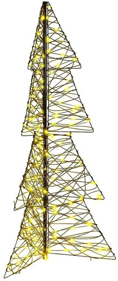 Kalėdų eglutė 160 LED Šilta balta 150 cm Ratanas
