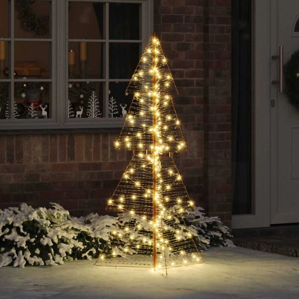 Kalėdų eglutė 160 LED Šilta balta 150 cm PET