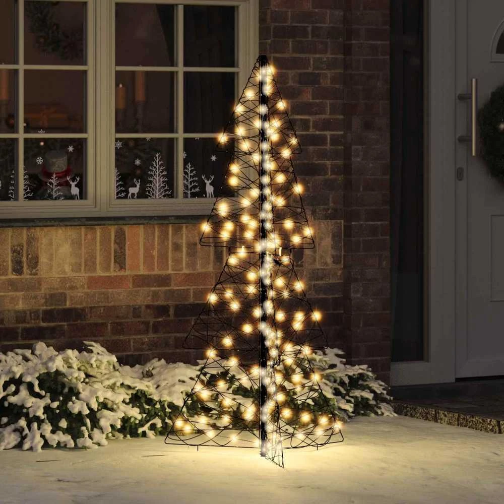 Kalėdų eglutė 160 LED Šilta balta 150 cm Ratanas