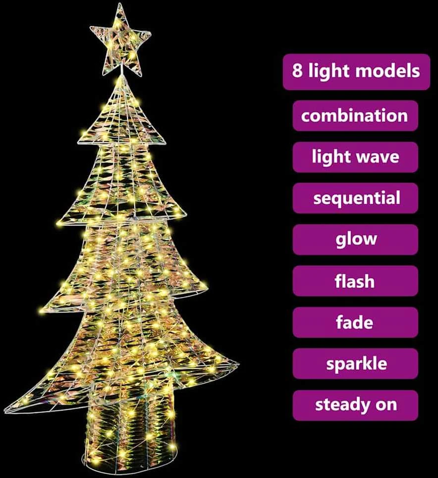 Kalėdų eglutė 160 LED Šilta balta 150 cm PET