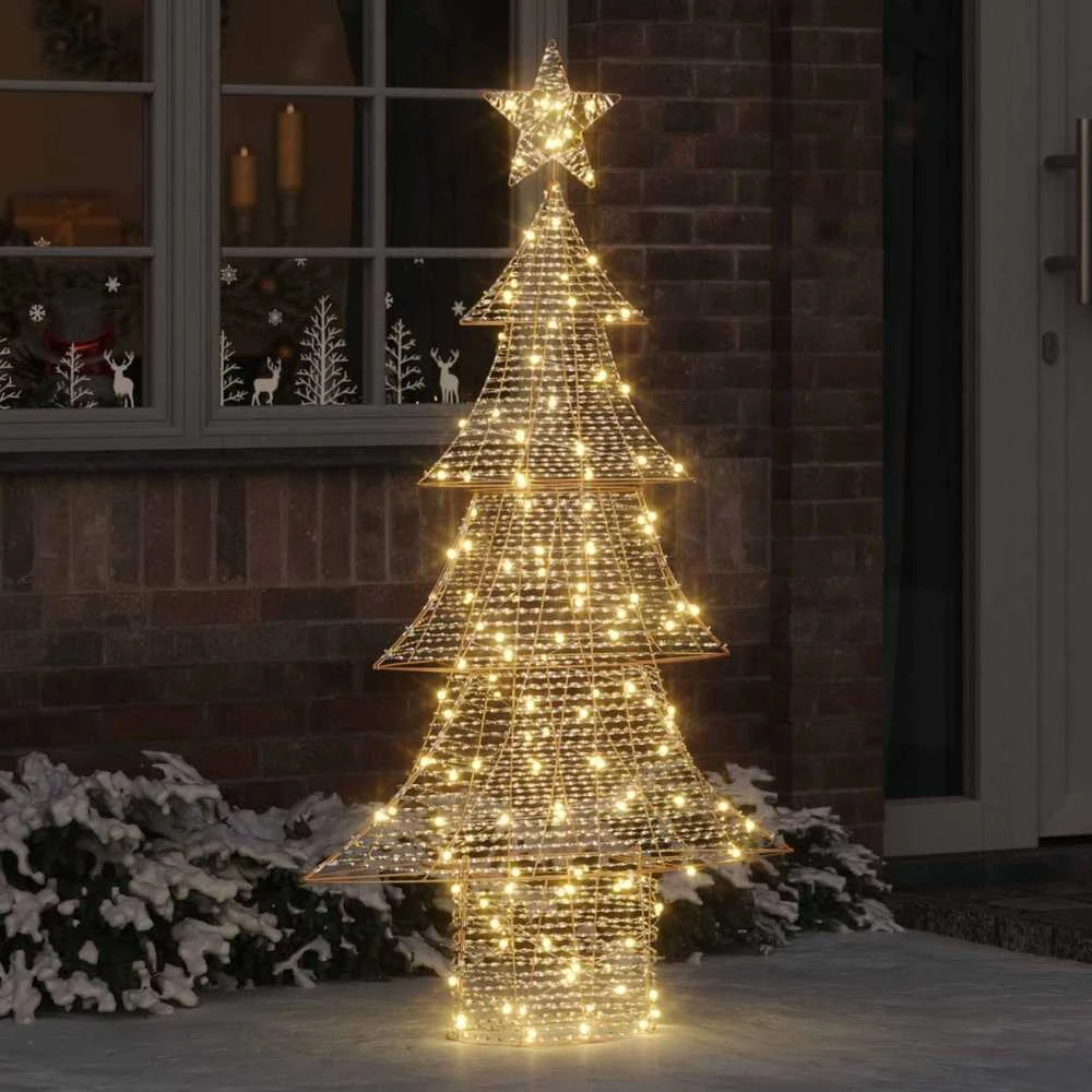 Kalėdų eglutė 160 LED Šilta balta 151 cm PET