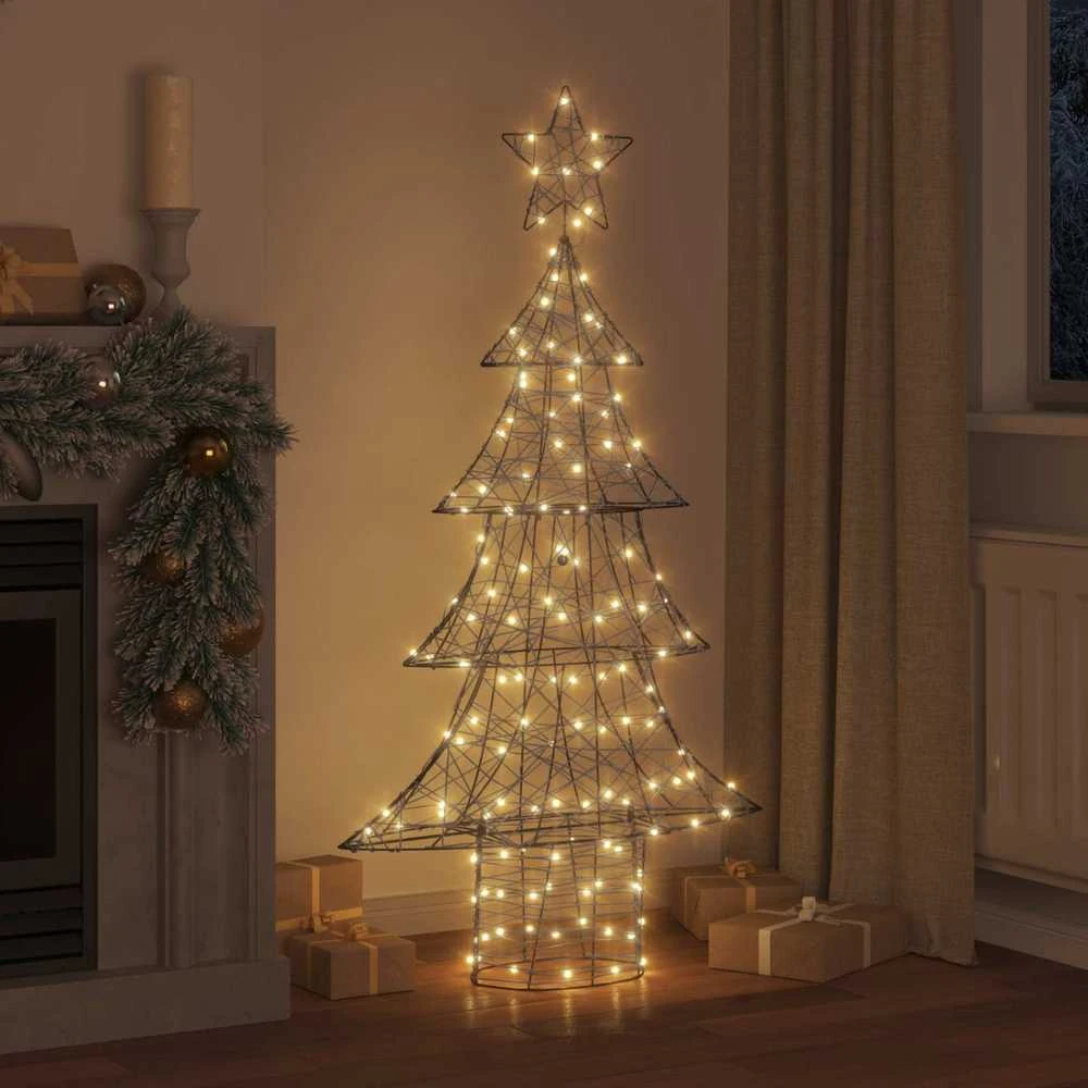 Kalėdų eglutė 160 LED Šilta balta 150 cm Ratanas