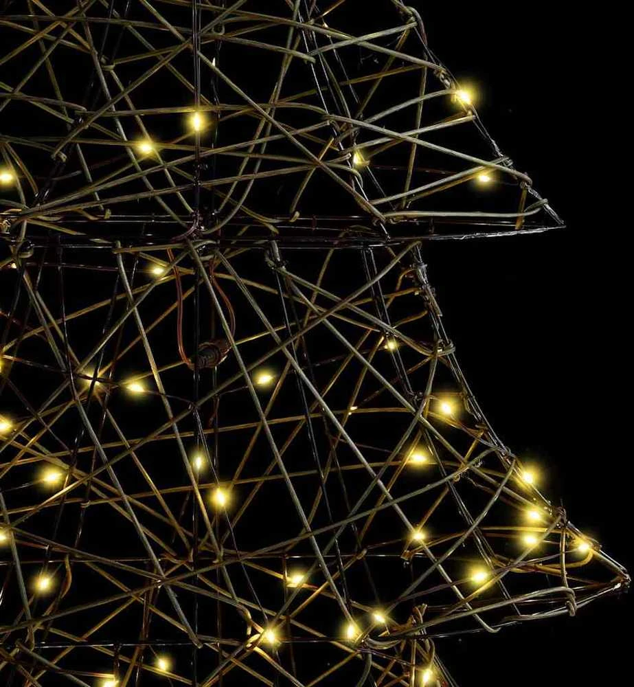 Kalėdų eglutė 160 LED Šilta balta 150 cm Ratanas