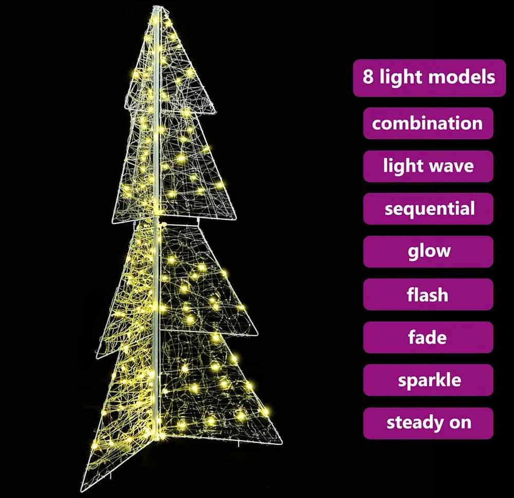 Kalėdų eglutė 160 LED Šilta balta 150 cm Akrilas