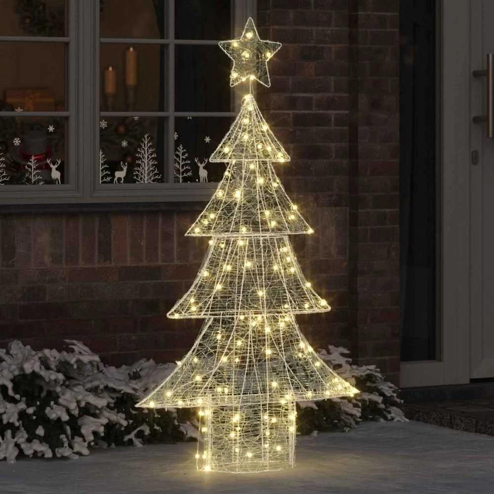 Kalėdų eglutė 160 LED Šilta balta 150 cm Akrilas