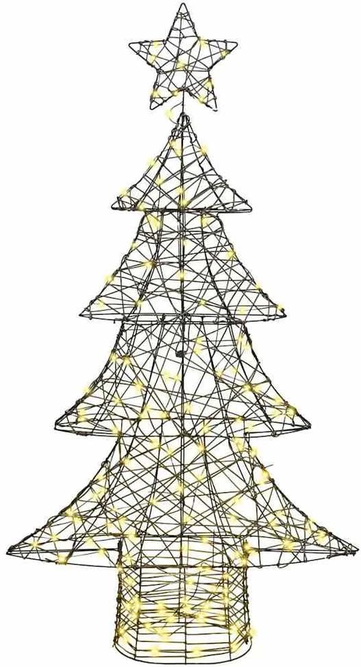 Kalėdų eglutė 160 LED Šilta balta 150 cm Ratanas