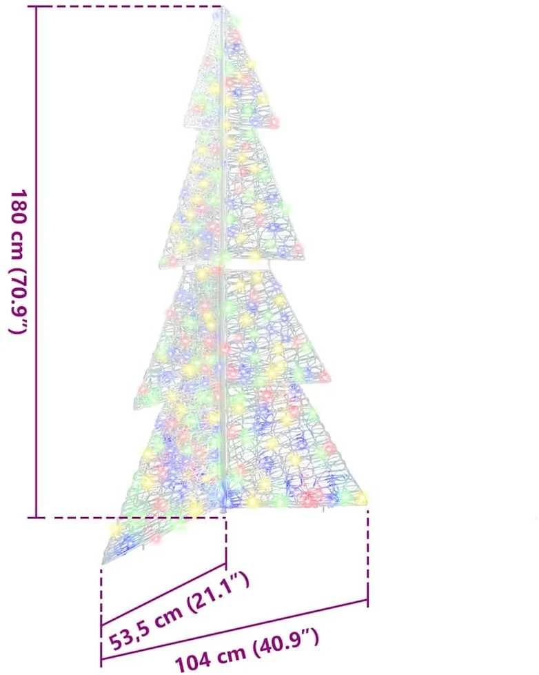 Kalėdų eglutė 240 LED Įvairiaspalvis 180 cm Akrilas